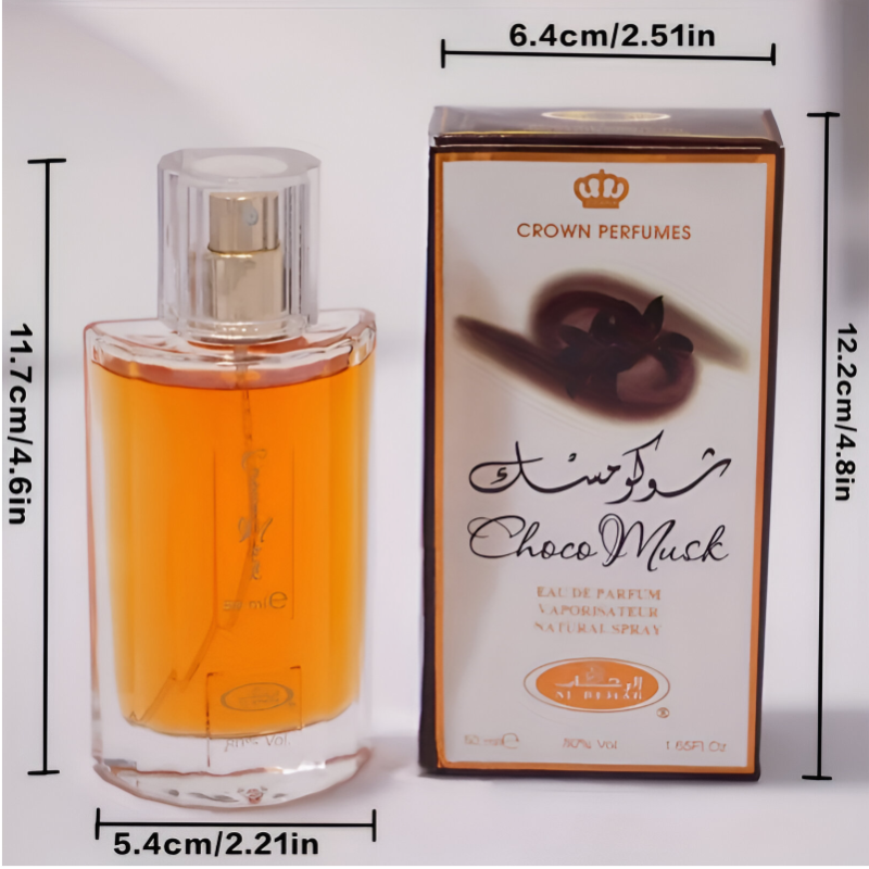 Women's Premium Perfume – Chocolate, Musk, Rose & Vanilla Harmony (1.69oz)