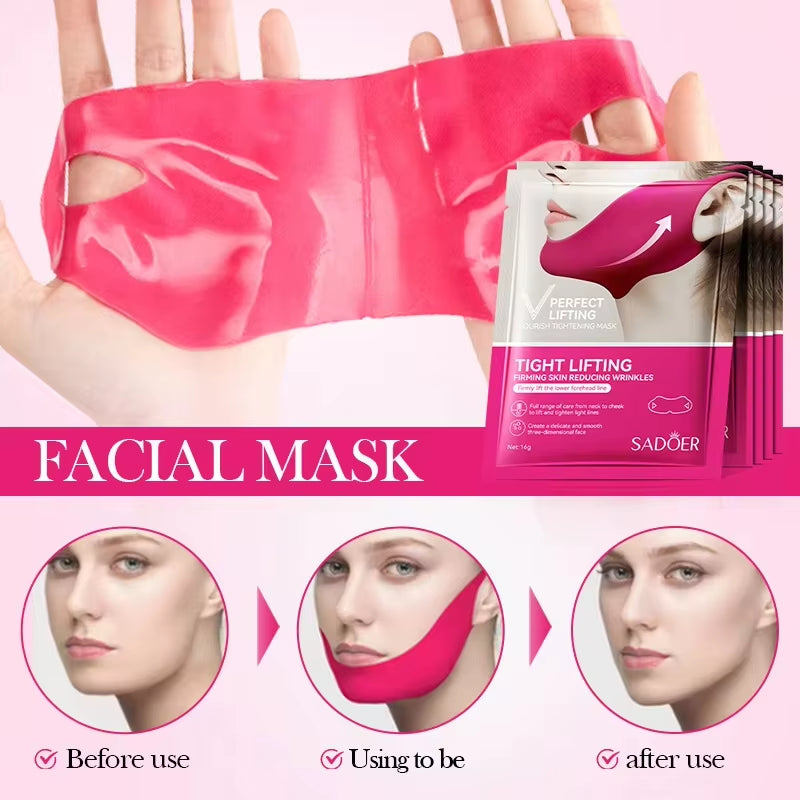 V-Shape Firming Face Lift and Slimming Mask for Masseter Muscle and Double Chin Reduction - Anti-Aging Beauty Solution