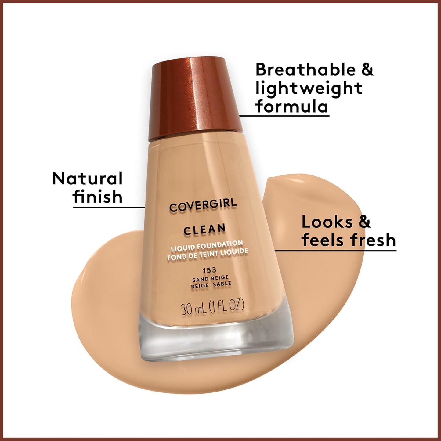 Achieve Flawless Radiance with COVERGIRL Clean Makeup Foundation for Normal Skin - Ivory 105, 1 Oz (Packaging May Vary)