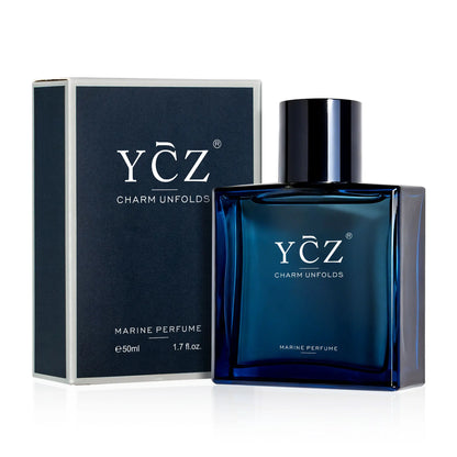 YCZ Midnight Marine Eau De Parfum 50Ml Aromatic Marine | Bergamot Pink Pepper Grapefruit Nutmeg Jasmine Ginger Incense Musk Cedar | Long Lasting Ocean Fresh Fragrance for Men Women | "The Scent of Freedom" Luxury Perfume Gift for Father'S Day