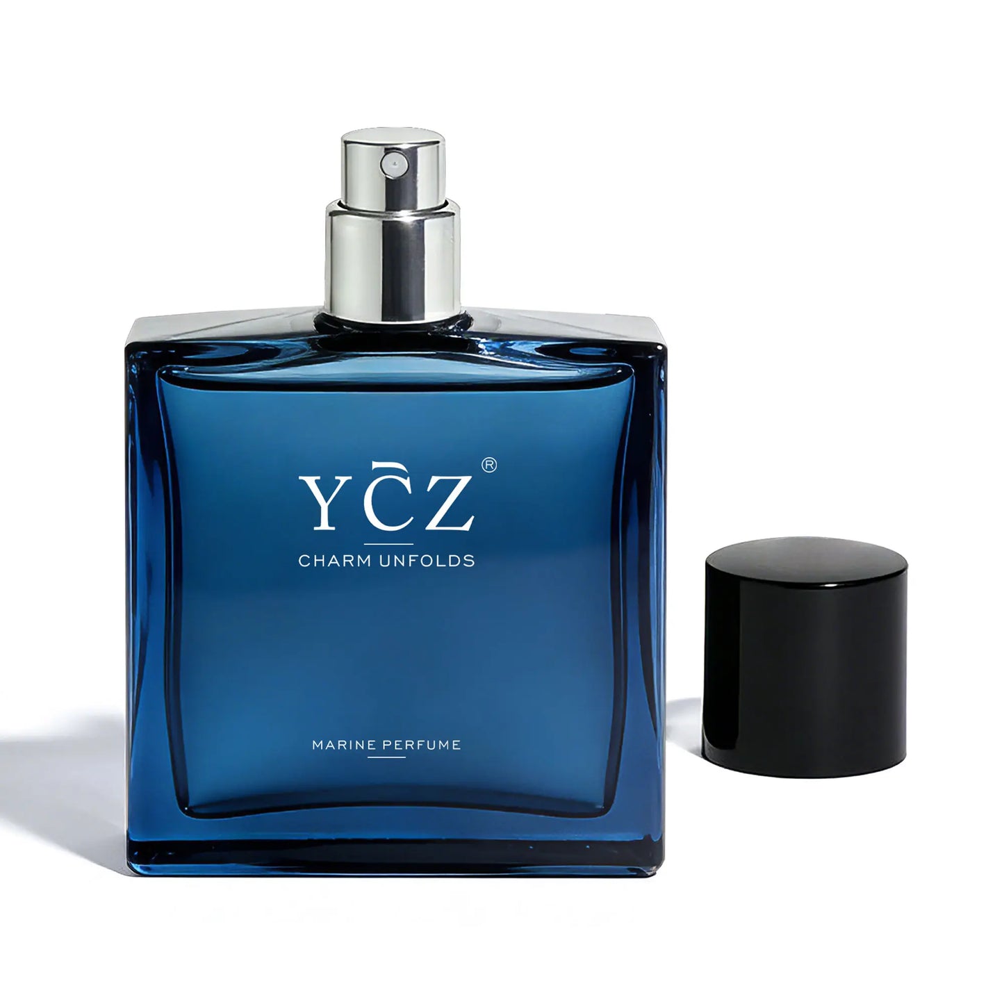 YCZ Midnight Marine Eau De Parfum 50Ml Aromatic Marine | Bergamot Pink Pepper Grapefruit Nutmeg Jasmine Ginger Incense Musk Cedar | Long Lasting Ocean Fresh Fragrance for Men Women | "The Scent of Freedom" Luxury Perfume Gift for Father'S Day