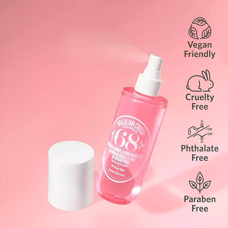 Fresh & Fabulous: Long-Lasting Alcohol-Free Brazilian Perfume Spray for Hair, Body & Clothing