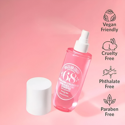 Fresh & Fabulous: Long-Lasting Alcohol-Free Brazilian Perfume Spray for Hair, Body & Clothing